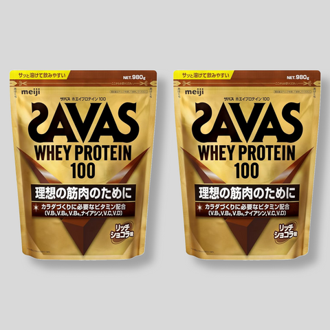 SAVAS Whey Protein 100 – Rich Chocolate Flavor (980g by Meiji)