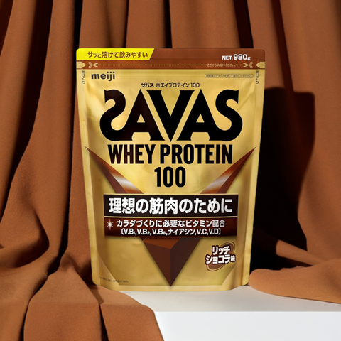 SAVAS Whey Protein 100 – Rich Chocolate Flavor (980g by Meiji)